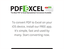 Tablet Screenshot of convertpdftoxls.com